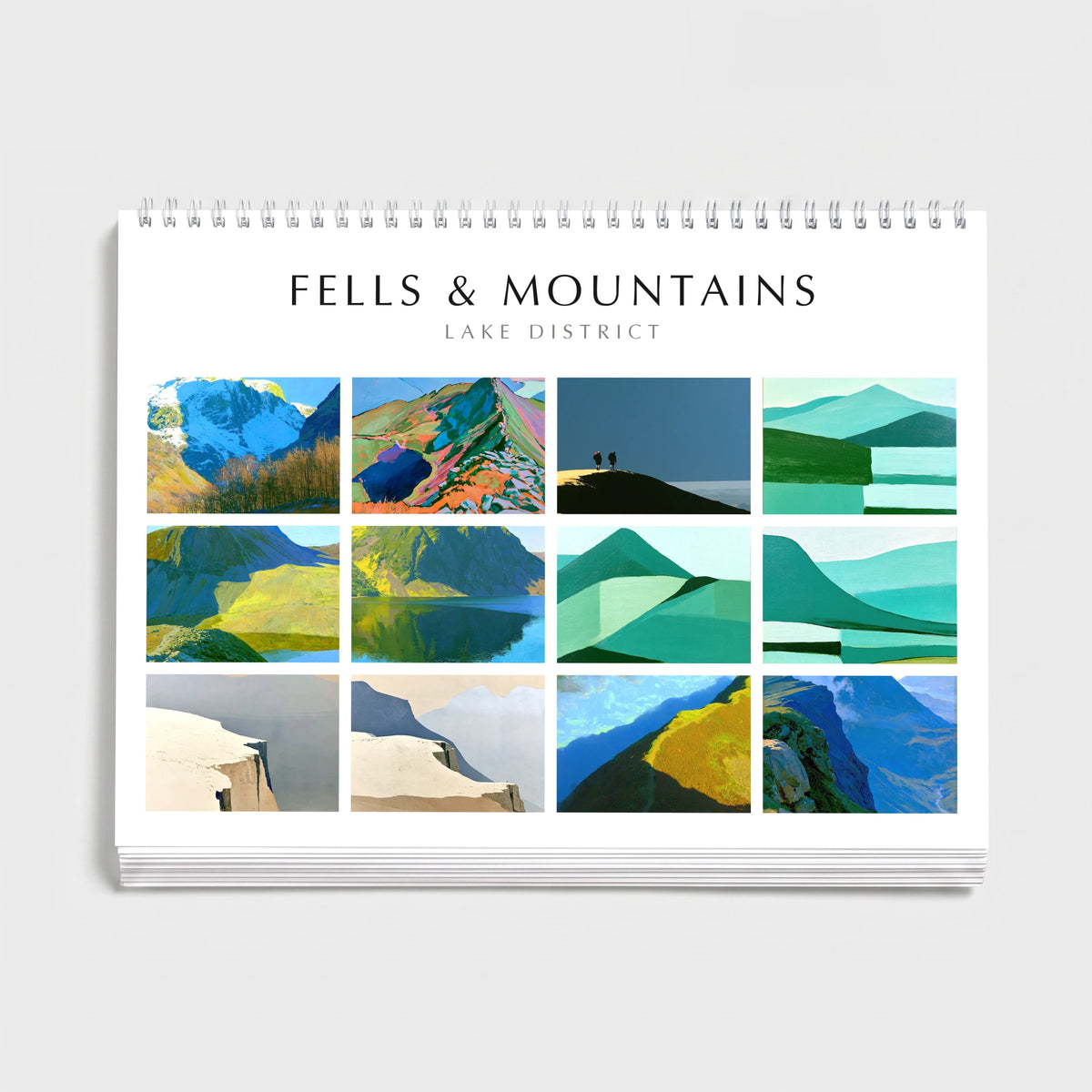 Fells & Mountains 2027 wall calendar cover — all twelve monthly paintings