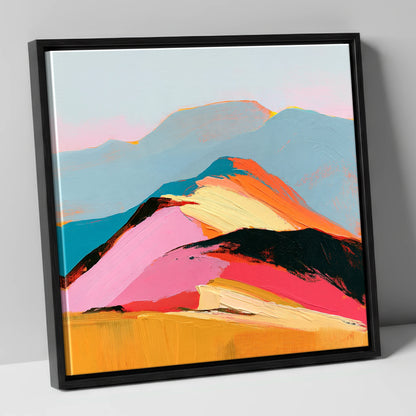Vivid View From the Summit lake district fell canvas wall art in black frame
