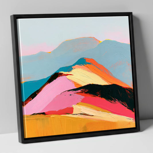 Vivid View From the Summit lake district fell canvas wall art in black frame