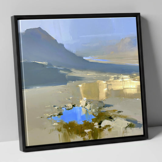 Luminous Tarn Below Haystacks lake district fell canvas wall art in black frame