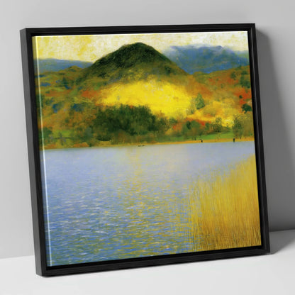 Grasmere Beneath Glowing Fells lake district lake canvas wall art in black frame