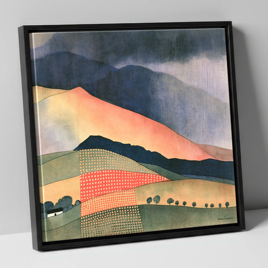 Radiant Fells After the Rain lake district sky canvas wall art in black frame