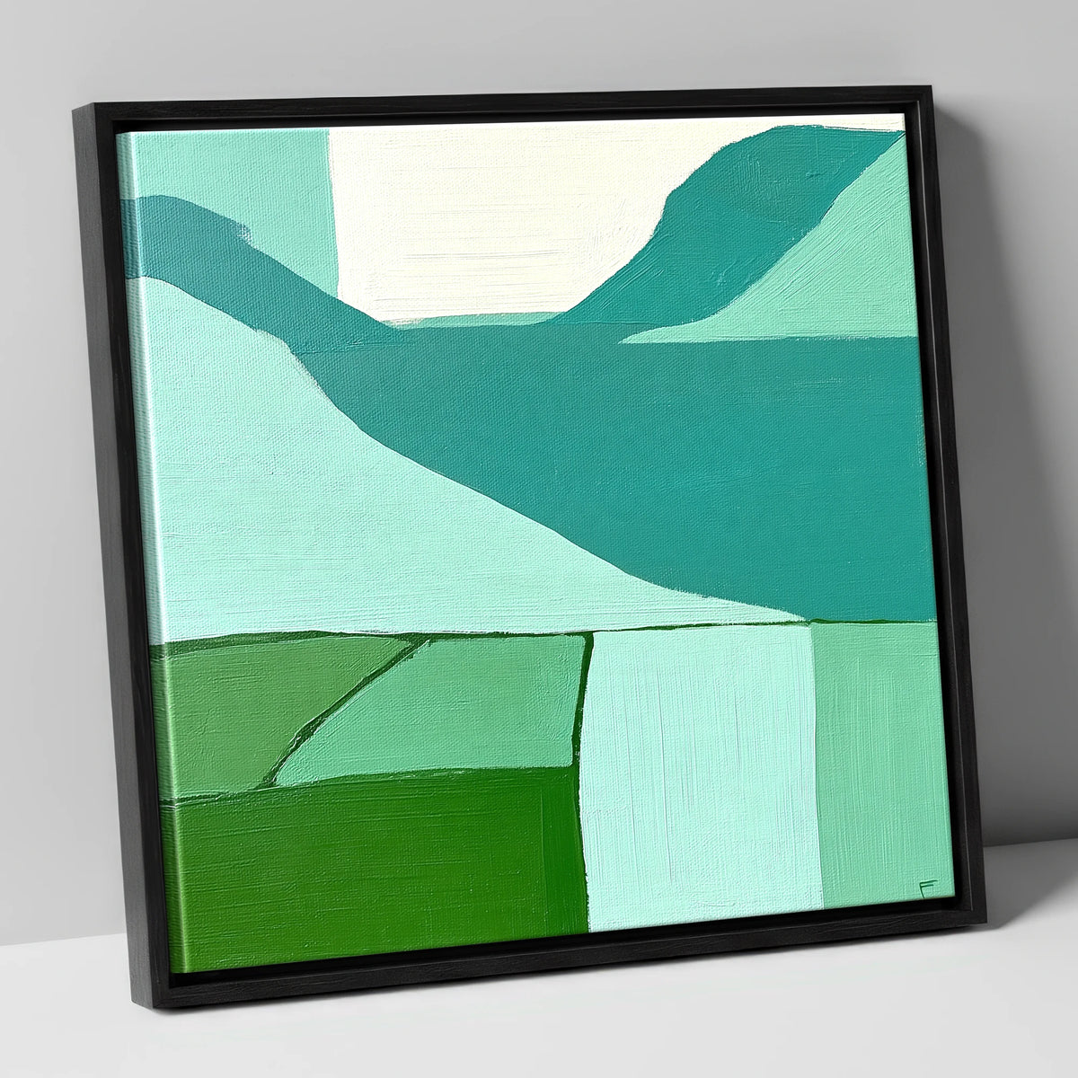 Abstract Scafell Pike Above Wastwater lake district fell canvas wall art in black frame