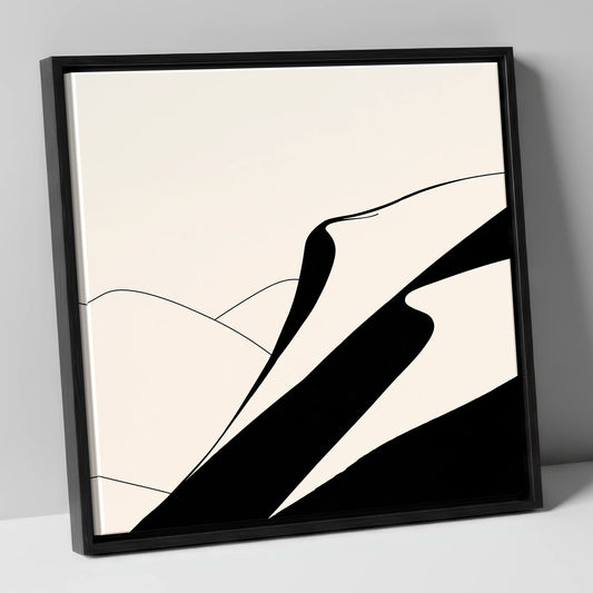 Abstract Evening Shadows on Fells lake district sky canvas wall art in black frame