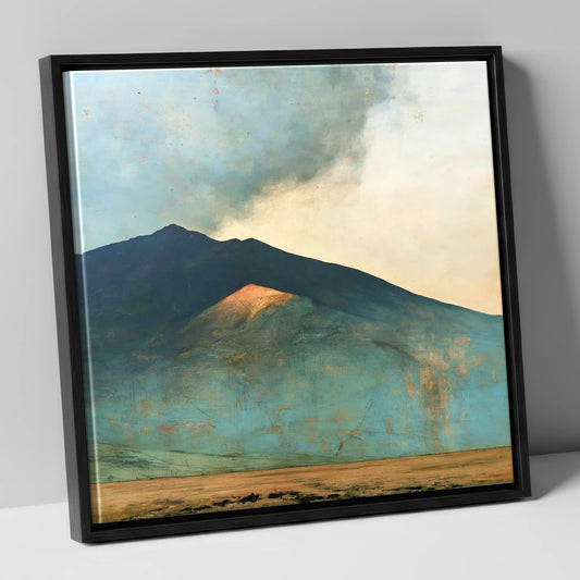 Sunlit Slope on Blencathra Ridge lake district fell canvas wall art in black frame
