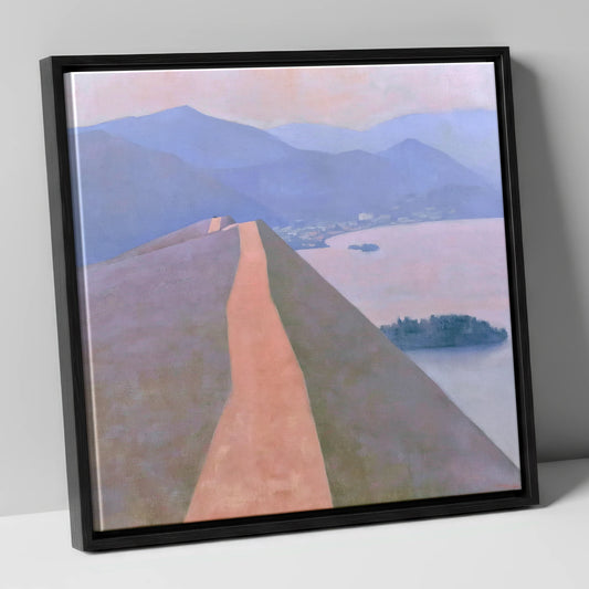 Cat Bells Path Above Derwentwater lake district fell canvas wall art in black frame
