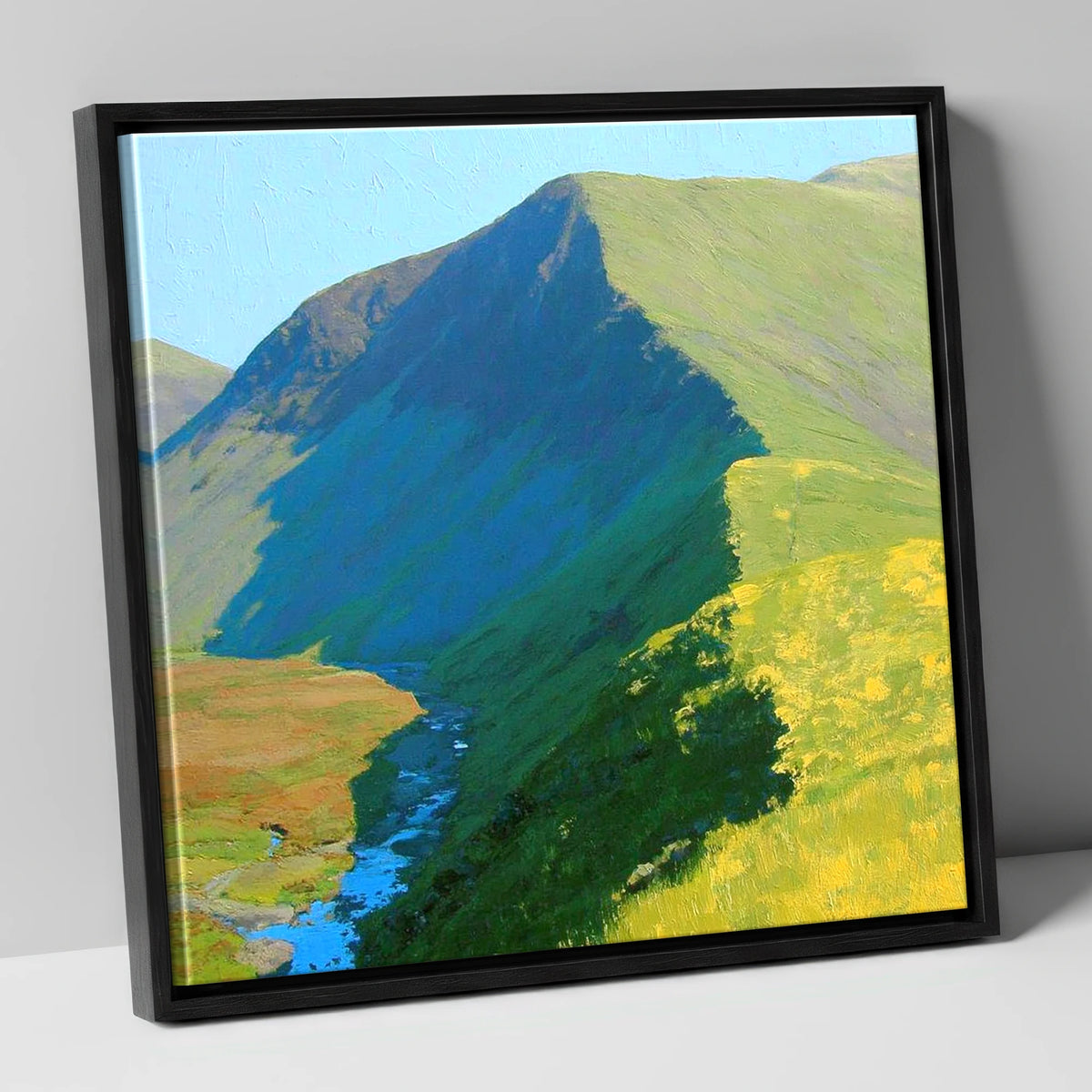 Vivid Light on Froswick Ridge lake district fell canvas wall art in black frame