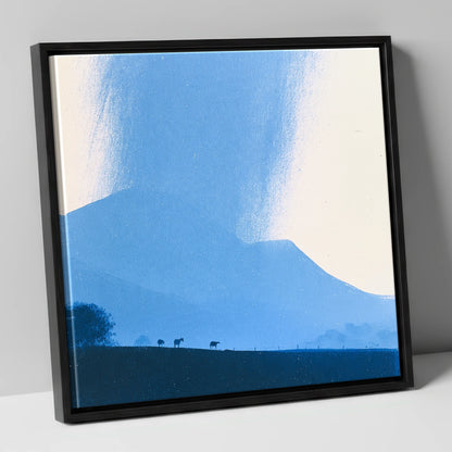 Storm Clouds Over Blue Fells lake district sky canvas wall art in black frame