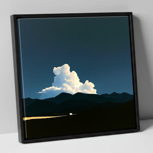Storm Clouds Over Dark Fells lake district sky canvas wall art in black frame