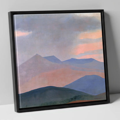Storm Clouds Over Pastel Fells lake district sky canvas wall art in black frame
