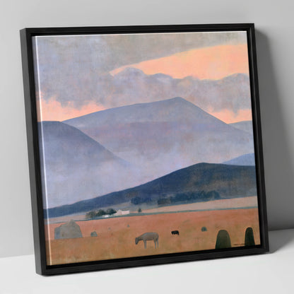 Pastel Storm Over the Fells lake district sky canvas wall art in black frame