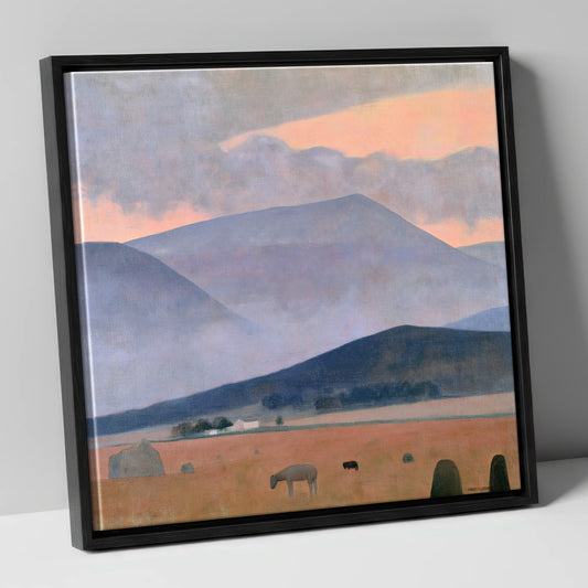 Pastel Storm Over the Fells lake district sky canvas wall art in black frame