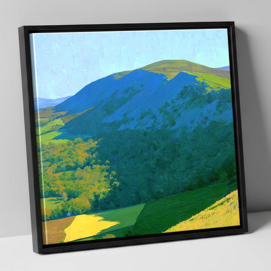 Sale Fell in Bold Light lake district fell canvas wall art in black frame