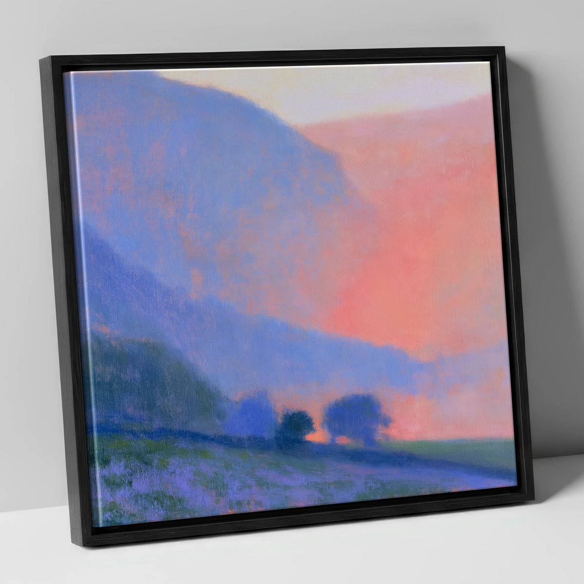 Post-Rain Glow Over the Fells lake district sky canvas wall art in black frame