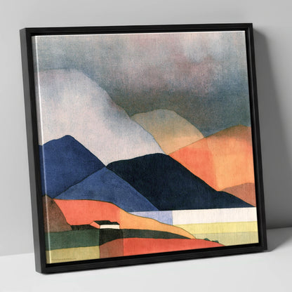 Indigo Fells Under Stormy Skies lake district sky canvas wall art in black frame