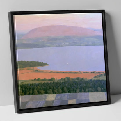 Bassenthwaite Lake in Pastel Light lake district lake canvas wall art in black frame
