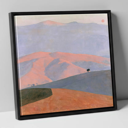 Pastel Fells in Evening Light lake district sky canvas wall art in black frame