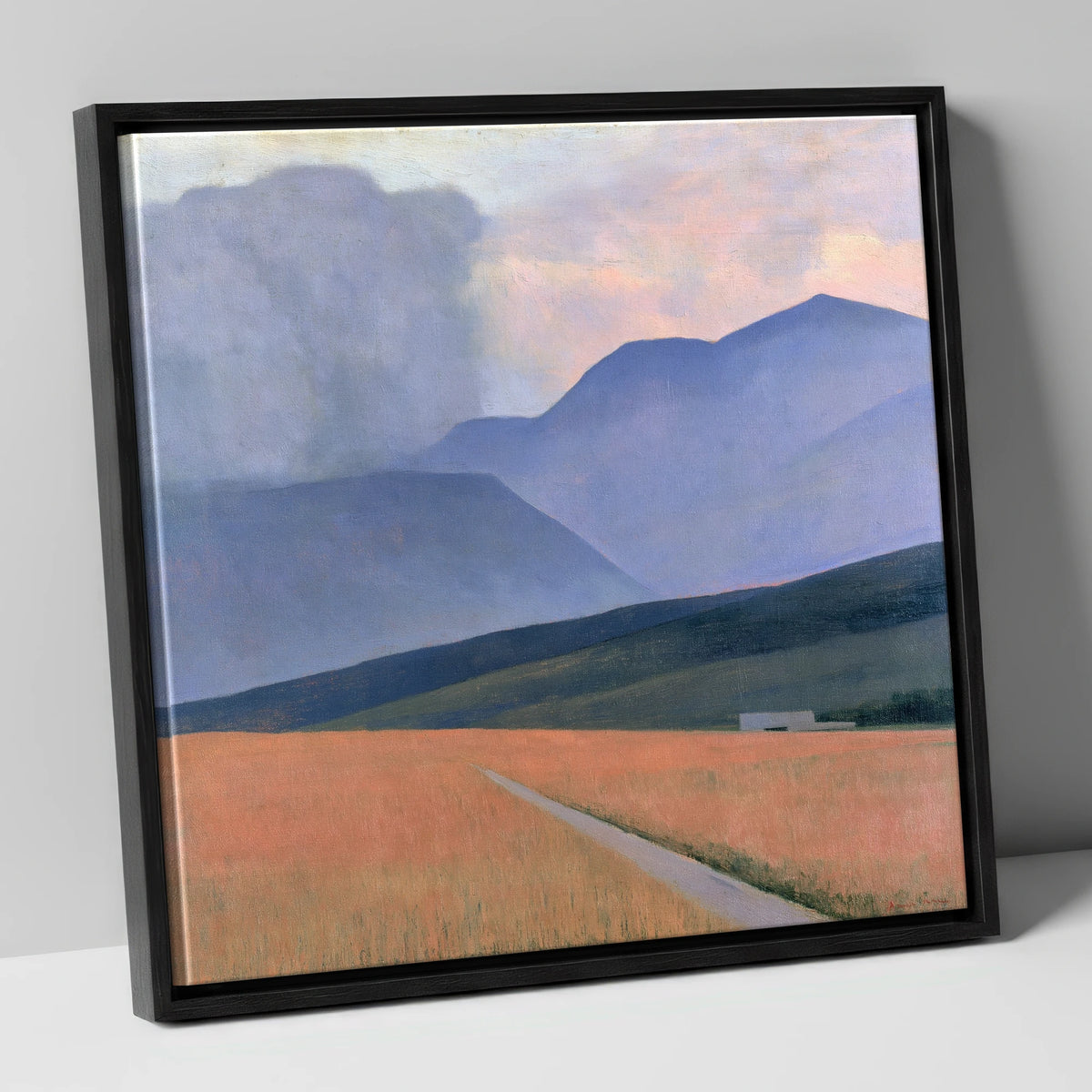 Storm Clouds Over Lavender Fells lake district sky canvas wall art in black frame