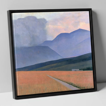 Storm Clouds Over Lavender Fells lake district sky canvas wall art in black frame
