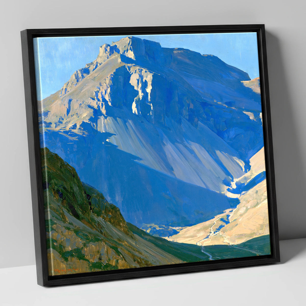 Great Gable Cobalt Shadows lake district fell canvas wall art in black frame
