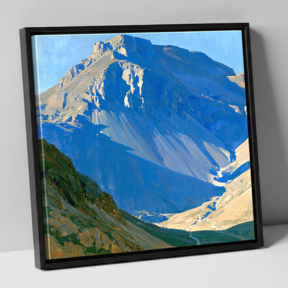 Great Gable Cobalt Shadows lake district fell canvas wall art in black frame