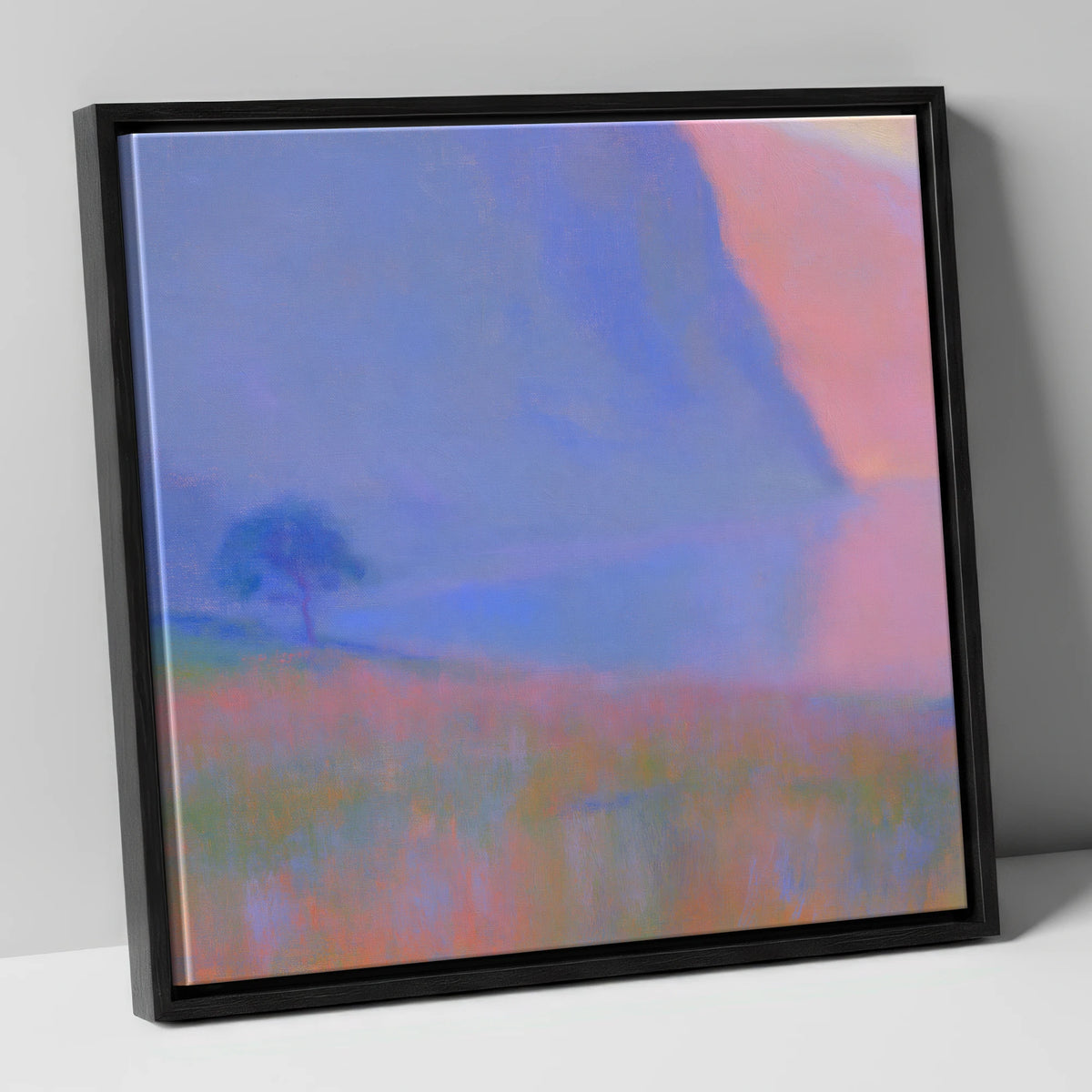 Luminous Dusk at Buttermere lake district lake canvas wall art in black frame