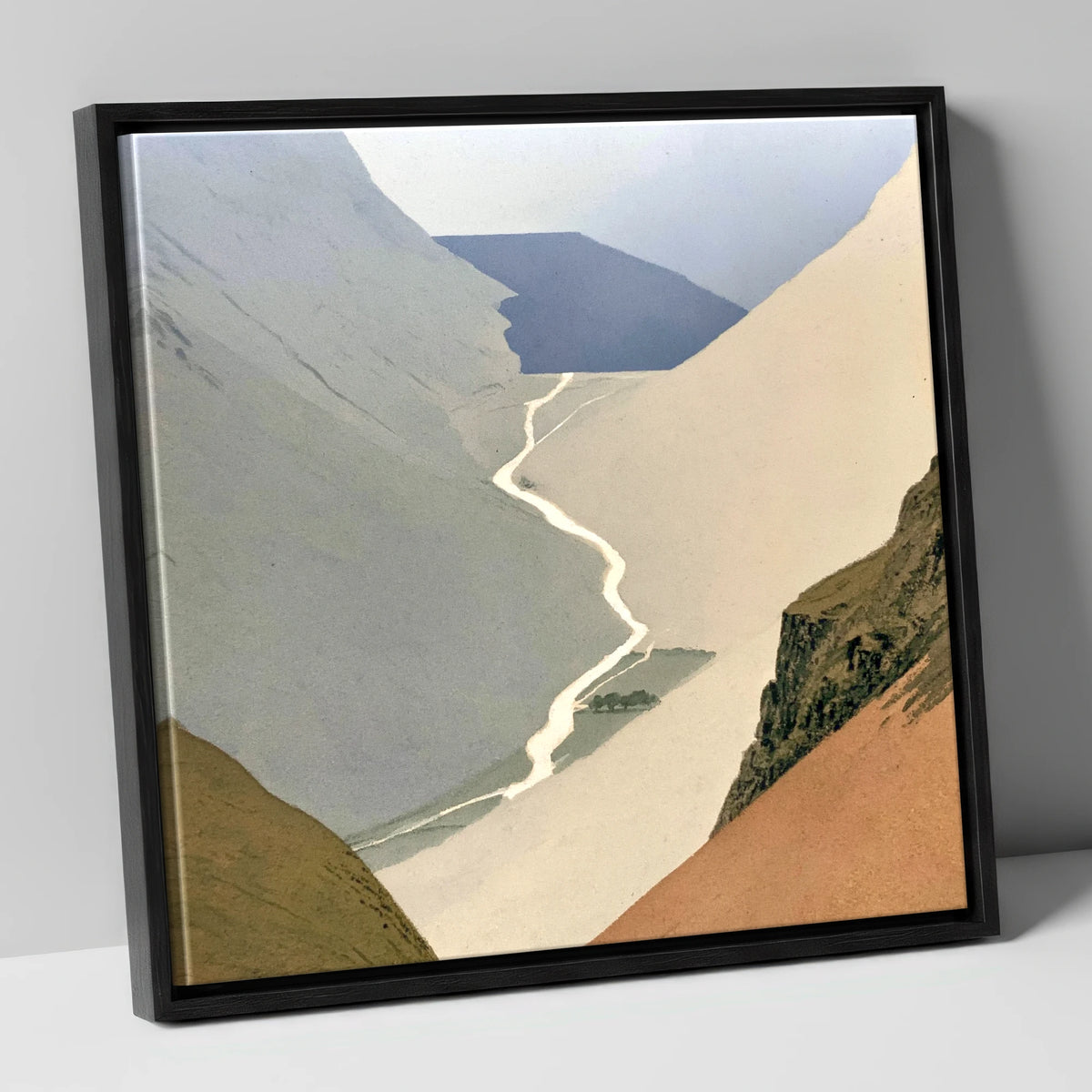 Wasdale Valley From Great Gable lake district fell canvas wall art in black frame