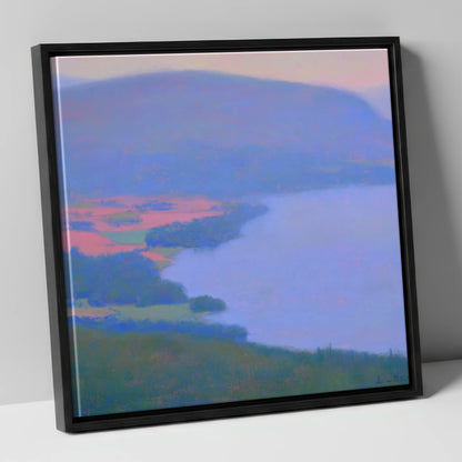 Pastel Skies Over Bassenthwaite Lake lake district lake canvas wall art in black frame