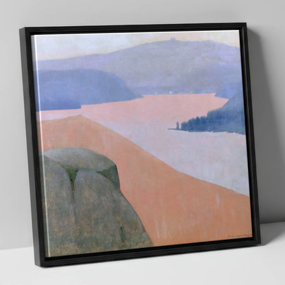 Pastel Ullswater from Gowbarrow Fell lake district lake canvas wall art in black frame