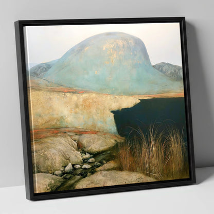 Dark Waters of Styhead Tarn lake district fell canvas wall art in black frame