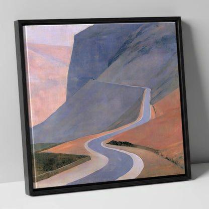 Sweeping Fell Road at Dusk lake district valley canvas wall art in black frame