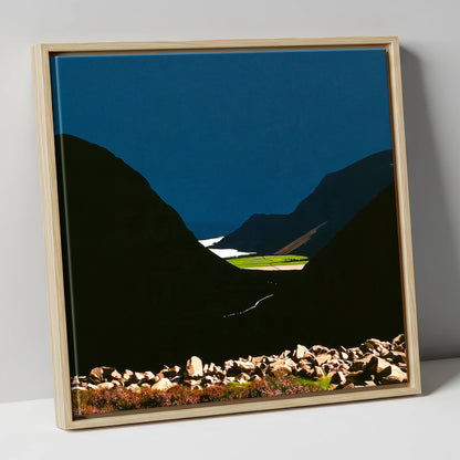Haystacks Fell Dramatic Silhouette lake district fell canvas wall art in natural frame