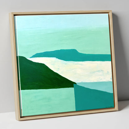 Modern Helvellyn Cloud Inversion lake district sky canvas wall art in natural frame