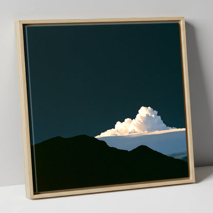 Dramatic Storm Cloud Over Fells lake district sky canvas wall art in natural frame