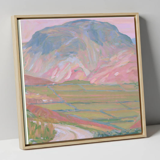 Great Gable In Pastel Light lake district fell canvas wall art in natural frame