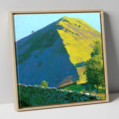 Hartsop Dodd in Vibrant Light lake district fell canvas wall art in natural frame