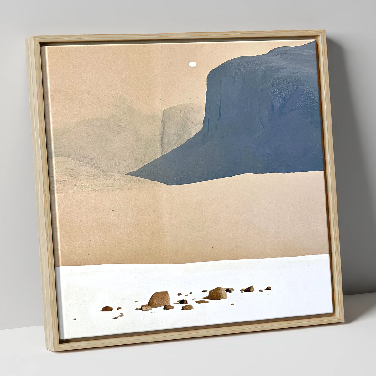 Scafell Pike Above White Plateau lake district fell canvas wall art in natural frame
