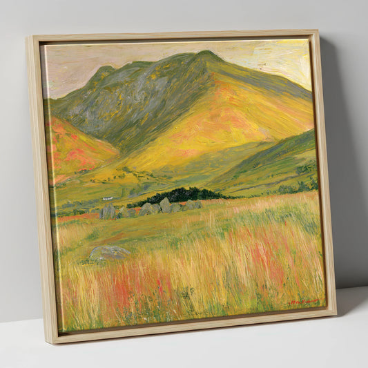 Radiant Blencathra Above Standing Stones lake district fell canvas wall art in natural frame