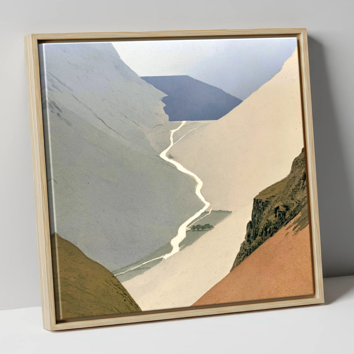 Wasdale Valley From Great Gable lake district fell canvas wall art in natural frame