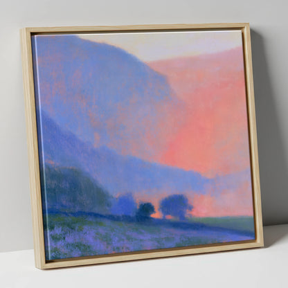 Post-Rain Glow Over the Fells lake district sky canvas wall art in natural frame