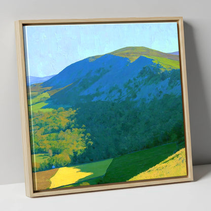 Sale Fell in Bold Light lake district fell canvas wall art in natural frame