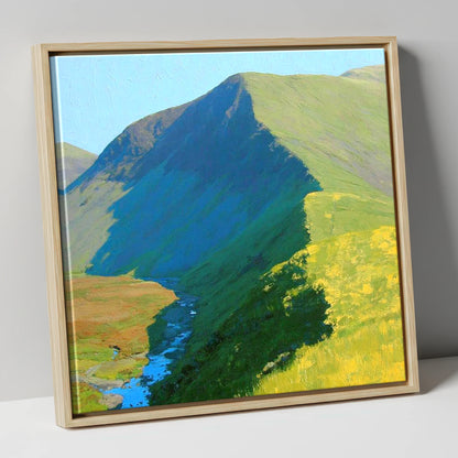 Vivid Light on Froswick Ridge lake district fell canvas wall art in natural frame