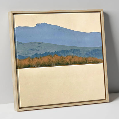 Windermere Autumn Woodland and Slate Fells lake district lake canvas wall art in natural frame