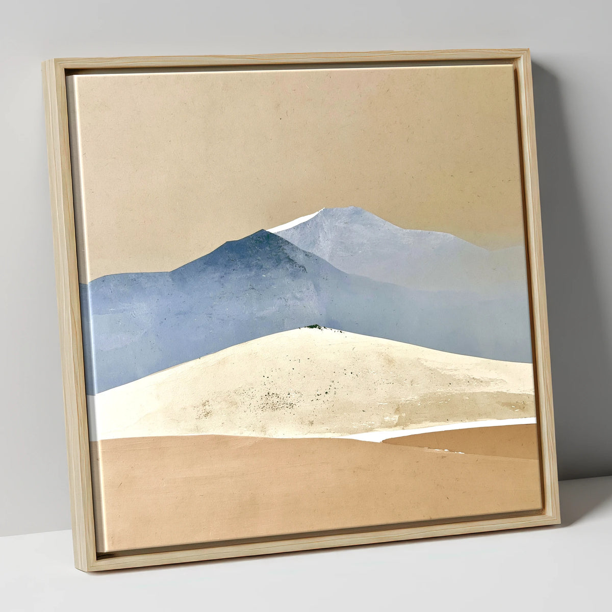 Slate Peaks and Ochre Fells lake district fell canvas wall art in natural frame
