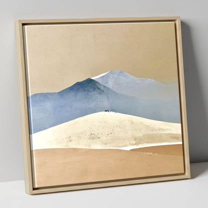 Slate Peaks and Ochre Fells lake district fell canvas wall art in natural frame