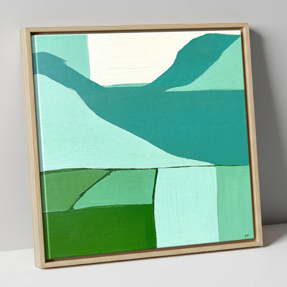 Abstract Scafell Pike Above Wastwater lake district fell canvas wall art in natural frame