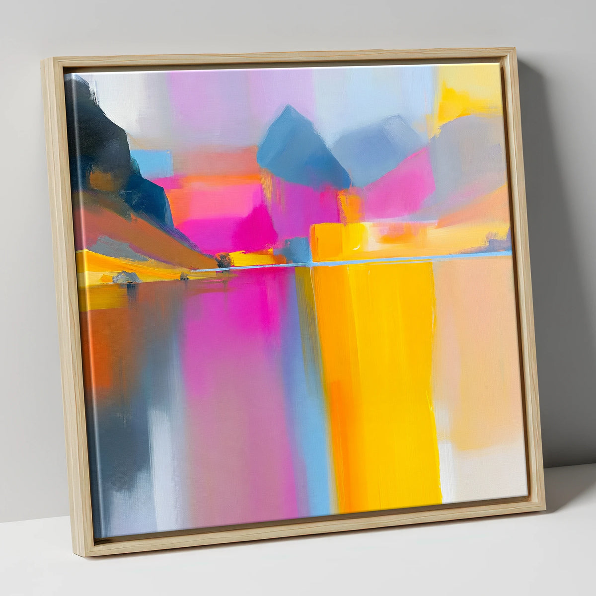 Vibrant Fells Above Loweswater lake district lake canvas wall art in natural frame