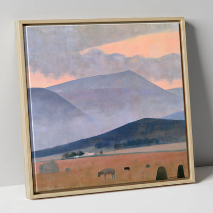Pastel Storm Over the Fells lake district sky canvas wall art in natural frame