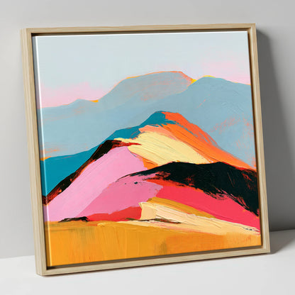 Vivid View From the Summit lake district fell canvas wall art in natural frame