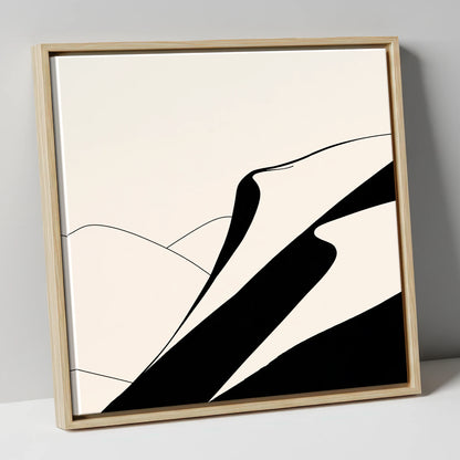 Abstract Evening Shadows on Fells lake district sky canvas wall art in natural frame